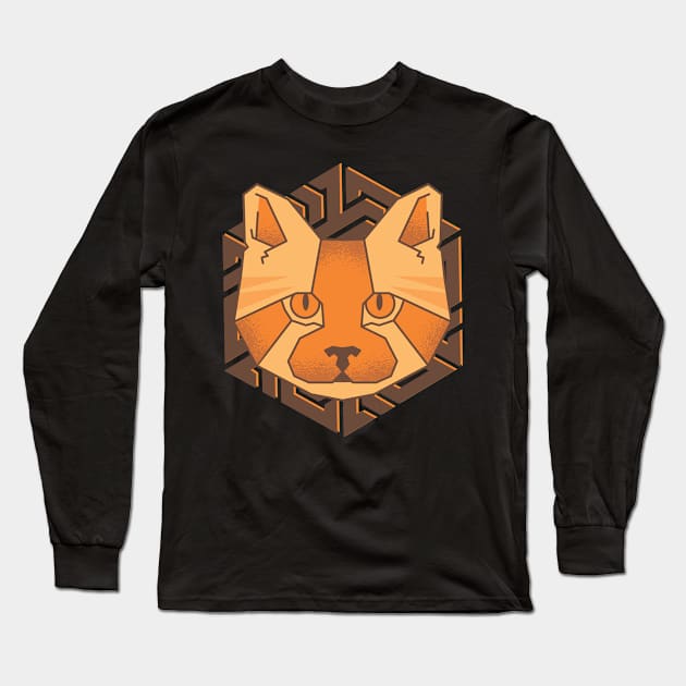 POLYGONAL CAT Long Sleeve T-Shirt by LR_Collections